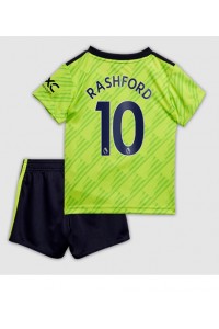 Manchester United Marcus Rashford #10 Babytruitje 3e tenue Kind 2022-23 Korte Mouw (+ Korte broeken)